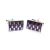 Rectanglar Purple & Silver Classic Cufflinks
