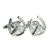 Equestrian Lucky Horseshoe with Horses Head Cufflinks