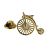 Gold Plated Penny Farthing Lapel Pin Badge
