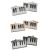Piano Keyboard Cufflinks with border edge detail