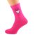 Hot Pink Funny Face Novelty Socks