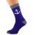 Purple & Slate Grey Mens Socks with Anchor
