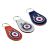 Roundel Design Keyrings in Three Colour Choices