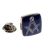 Rhodium Plated & Blue Masonic Lapel Pin Badge